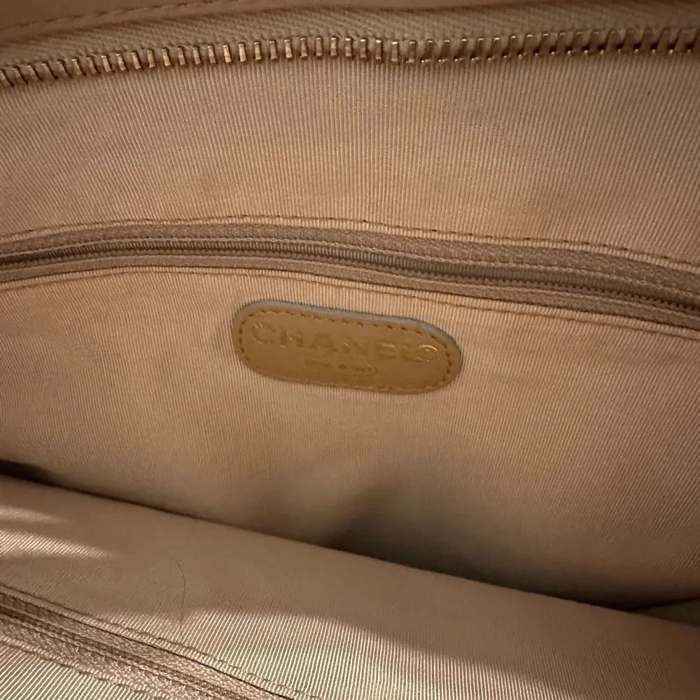CHANEL Tan Tote Bag with Spacious Design